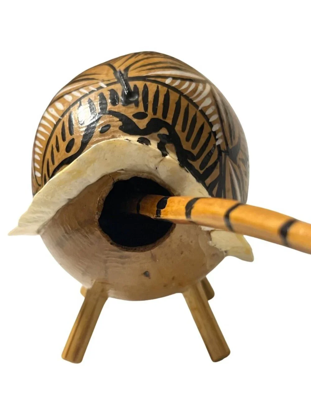 Vintage Whimsical Oaxacan Alebrijes Armadillo Bobblehead & Tail Handcrafted